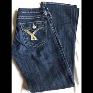 Vigoss , original denim , size 5/6 , 28 ,flare cut women’s blue jeans